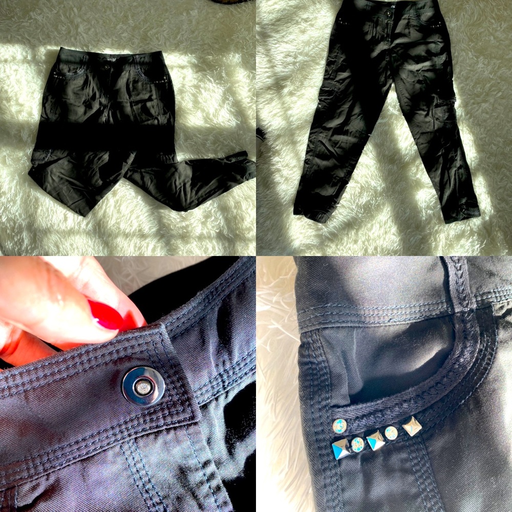 White house black market fancy crop utility pants